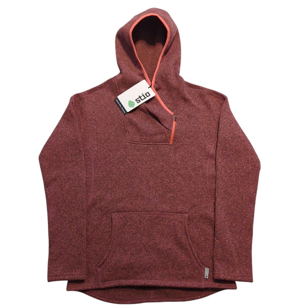 NEW Stio Women's Fleece Hoodie Blooming Horizon Heather Size XS Pink NWT